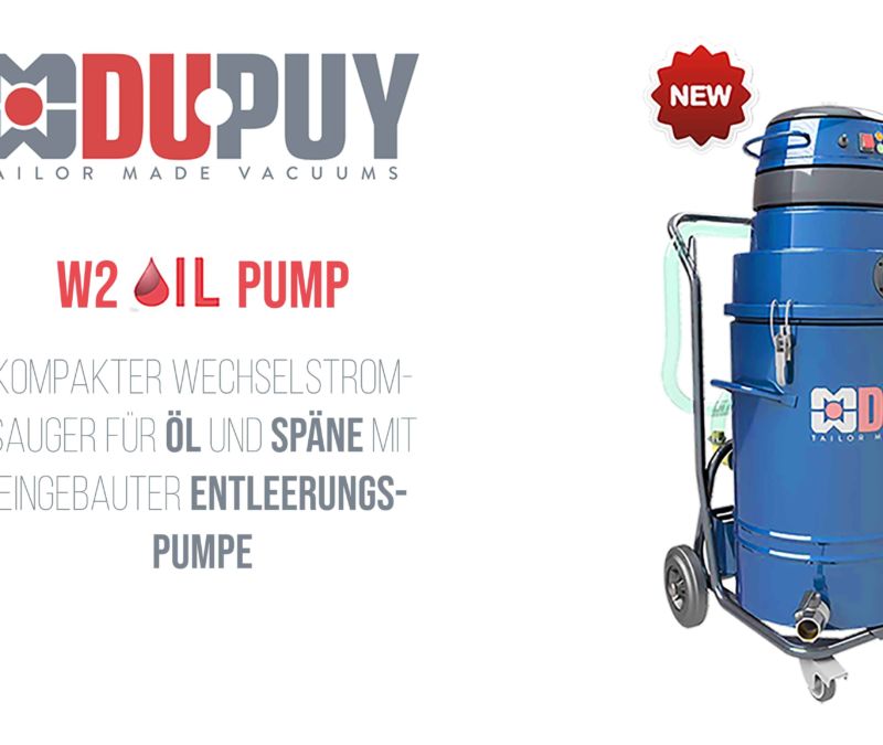 Der W2 OIL PUMP mit eingebauter Entleerungspumpe